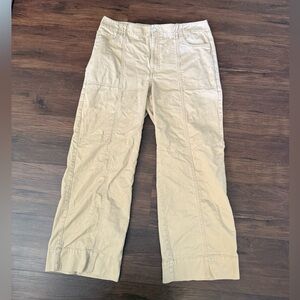 LOFT Khaki Wide Leg‎ Crop Center Seam Pants 12P